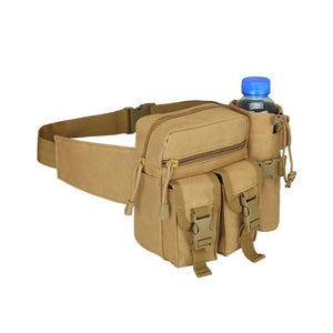 Tactical Waist Pack with Water Bottle Holder Waterproof 800D Belt Bum Bag