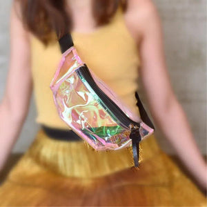 Laser Sports Waist Pack Boys Girls Phone Money Bags Zipper Crossbody Travel Bag