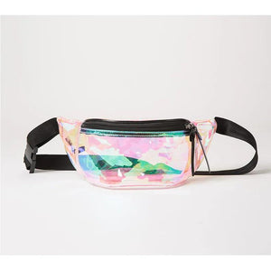 Laser Sports Waist Pack Boys Girls Phone Money Bags Zipper Crossbody Travel Bag