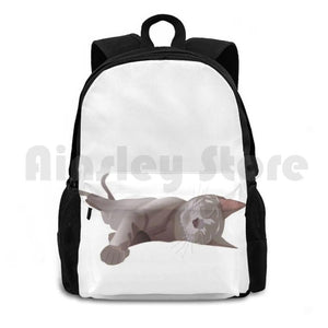Sleepy Cat Outdoor Hiking Backpack Waterproof Camping Travel Lazy Cat