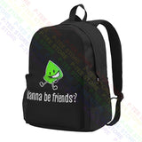 BFDI Battle For Dream Island Leafy Youth Large Capacity Backpack