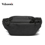Men Casual Functional Fanny Pack Waterproof Waist Bag for Travel