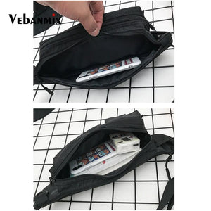 Men Casual Oxford Waist Fanny Pack Money Belt Bag Pouch