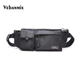 Men Casual Oxford Waist Fanny Pack Money Belt Bag Pouch