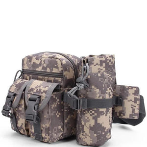 Tactical Water Bottle Waist Bag Camouflage Hiking Climbing Pack