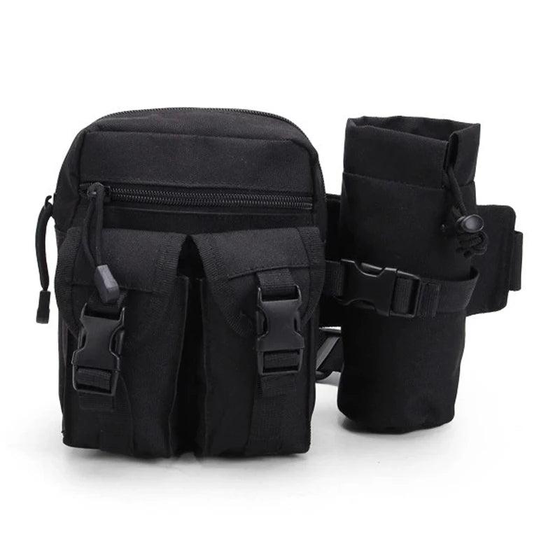 Tactical Water Bottle Waist Bag Camouflage Hiking Climbing Pack
