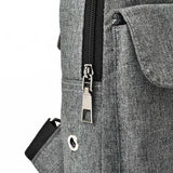 Men Casual Chest Pack With Earphone Hole Shoulder Bag Travel Male Messenger Bag
