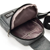 Men Casual Chest Pack With Earphone Hole Shoulder Bag Travel Male Messenger Bag