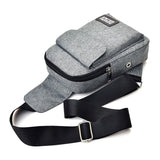 Men Casual Chest Pack With Earphone Hole Shoulder Bag Travel Male Messenger Bag