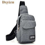 Men Casual Chest Pack With Earphone Hole Shoulder Bag Travel Male Messenger Bag