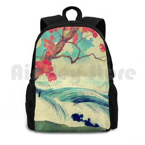 Outdoor Hiking Backpack Waterproof Camping Travel Ocean Shore