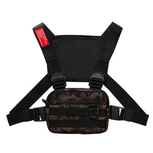 Oxford Cloth Chest Rig Bag Hip Hop Multifunctional Harness Chest Waist Pack Bags