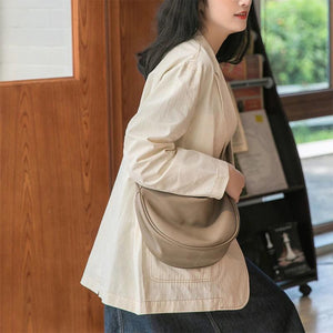 WHYY Hobo Style Neutral Dumpling Crossbody PU Leather Bag