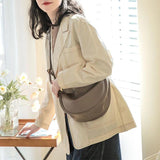 WHYY Hobo Style Neutral Dumpling Crossbody PU Leather Bag