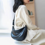 WHYY Hobo Style Neutral Dumpling Crossbody PU Leather Bag