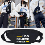 Do Letter Print Waist Bags Shoulder Bag Sport Crossbody Chest Bags