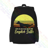 English Setter Bird Dog Lover Sun Backpack