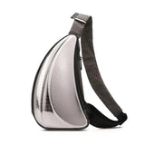 Unisex Chest Bag Waterproof PVC Laser Hard Shell Cross-Body Pack