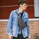 Unisex Chest Bag Waterproof PVC Laser Hard Shell Cross-Body Pack