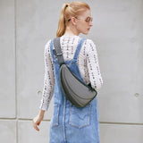 Unisex Chest Bag Waterproof PVC Laser Hard Shell Cross-Body Pack