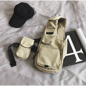 Hip Hop Chest Rig Bag Functional Tactical Harness Chest Bags