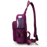 Men Nylon Crossbody Chest Pack Backpack USB Charging Sports Handbag