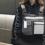 Hip-Hop Men Chest Rig Bag Man Reflective Functional Vest Pack