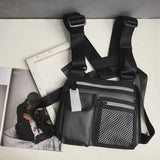 Hip-Hop Men Chest Rig Bag Man Reflective Functional Vest Pack
