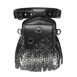 Men's PU Leather Gothic Waist Bag Steampunk Travel Bag
