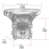 Men's PU Leather Gothic Waist Bag Steampunk Travel Bag