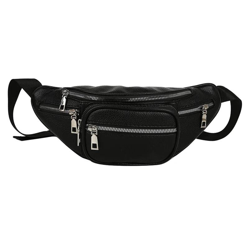 Women Chest Bag Pu Leather Shoulder Crossbody Handbag