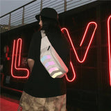 Unisex Tide Couple Shoulder Crossbody Bag Reflective Dead Fly Hip Hop Street Wai