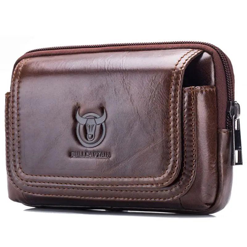 NEW-BULLCAPTAIN Male Purse Sling Bag Small Pocket Men Waist Bag