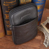 Men Leather Cell Phone Case Cigarette Belt Fanny Bag Waist Pack