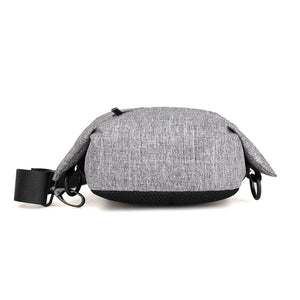 Dxyizu Nylon Mens Chest Bag Travel Crossbody Shoulder Casual Dark Gray