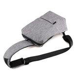Dxyizu Nylon Mens Chest Bag Travel Crossbody Shoulder Casual Dark Gray
