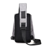 Dxyizu Nylon Mens Chest Bag Travel Crossbody Shoulder Casual Dark Gray