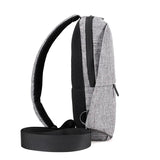 Dxyizu Nylon Mens Chest Bag Travel Crossbody Shoulder Casual Dark Gray