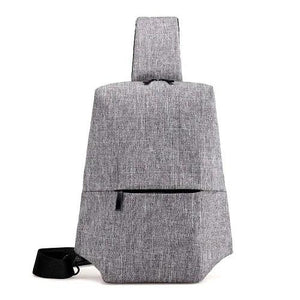 Dxyizu Nylon Mens Chest Bag Travel Crossbody Shoulder Casual Dark Gray