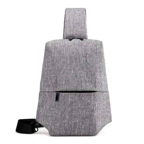 Dxyizu Nylon Mens Chest Bag Travel Crossbody Shoulder Casual Dark Gray