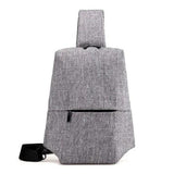 Dxyizu Nylon Mens Chest Bag Travel Crossbody Shoulder Casual Dark Gray