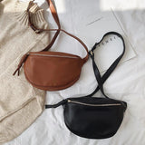 Wine Red Wide Single Strap Half Moon Chestbag