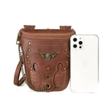 Snake Pattern Single Shoulder Messenger Bag with Rivet Chain