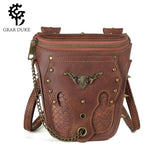 Snake Pattern Single Shoulder Messenger Bag with Rivet Chain