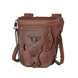 Snake Pattern Single Shoulder Messenger Bag with Rivet Chain