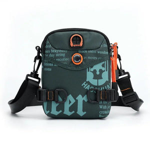Letter Printing Nylon Shoulder Messenger Bag