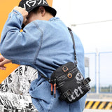 Letter Printing Nylon Shoulder Messenger Bag