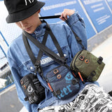 Letter Printing Nylon Shoulder Messenger Bag