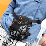 Letter Printing Nylon Shoulder Messenger Bag