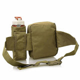 Men Waist Packs Canvas Multifunction Mobile Phone Water Cup Tactical Bags